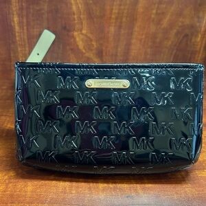 Michael Kors Glossy Black Embossed Belt Bag/Crossbody